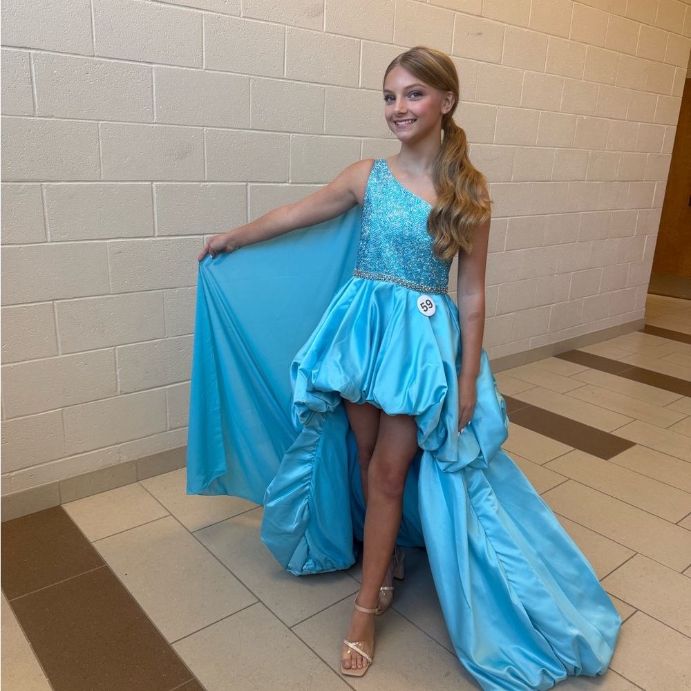 Elegant Blue Girls Pageant Funware